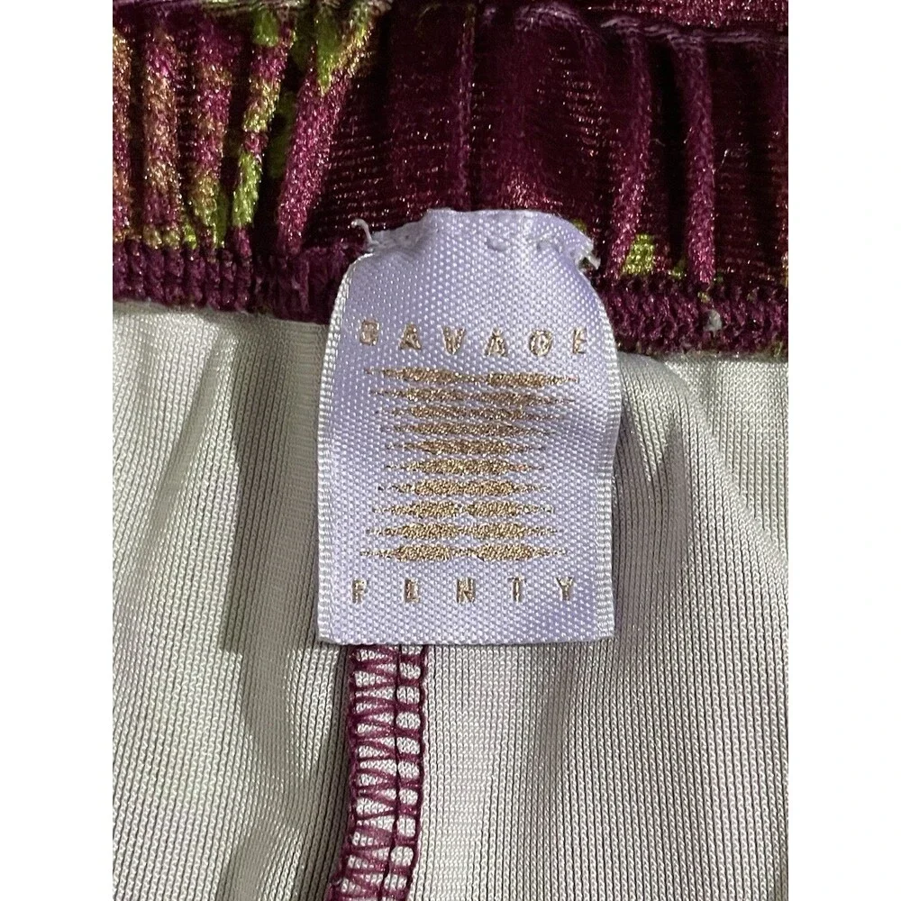 Savage X Fenty Women's Psychedelic Velvet Sleep Set Size 2X Purple Green